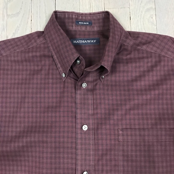 Vintage Hathaway Non-Iron Check Button Down Shirt - Picture 3 of 8